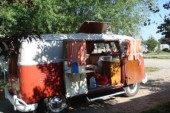 Our 61 VW Westphalia at the camp site in Shoshone, Idaho