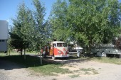 Our campsite at the Shoshone RV Park