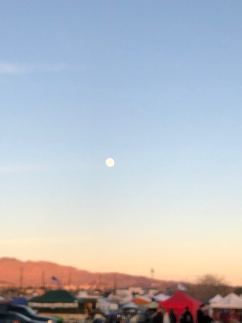 Moon rise over the mountains