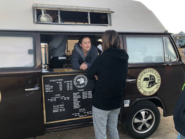 Morning Coffee from the Espresso Express Bus