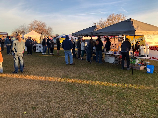 Hungry campers ready for Boy Scout pancake breakfast